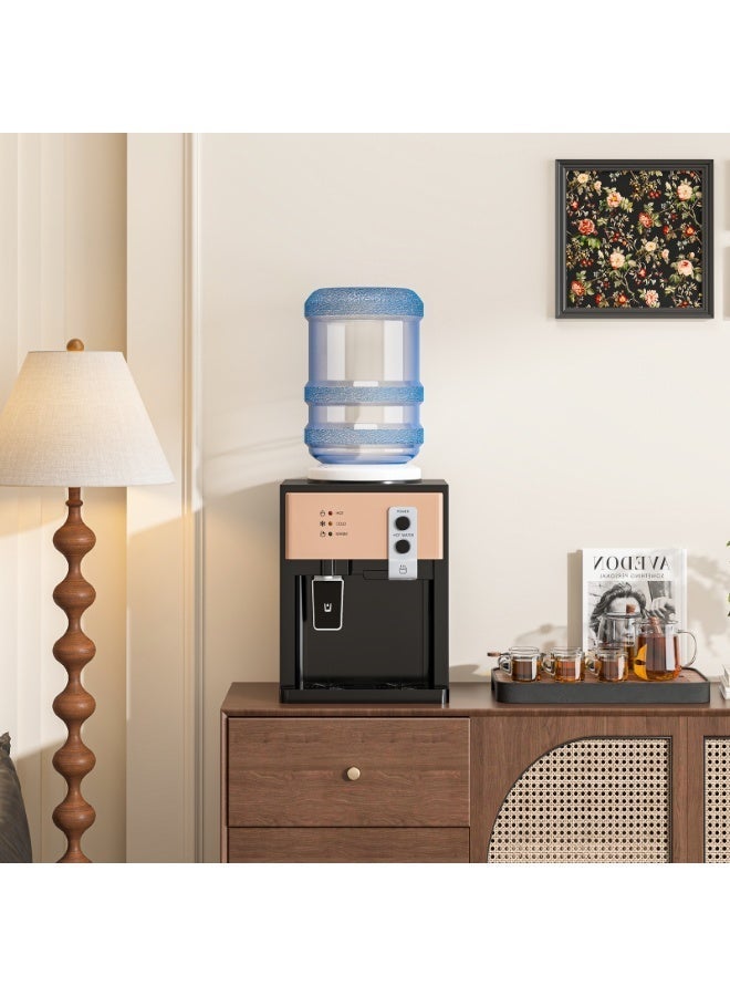 NEWLAN 3-in-1 Desktop Water Dispenser - Hot/Cold/Warm Settings, Space-Saving Top-Loading Water Cooler/Compact and portable desktop water dispenser, Adjustable Dispenser, and Portable Handle for Easy Transportation. - Image 2